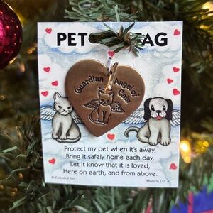 NEW “Guardian Angel of Cats” BRASS Pet Tag